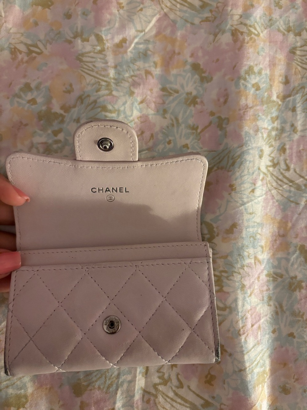 chanel lambskin quilted flap card holder in pink - Picture 3 of 8